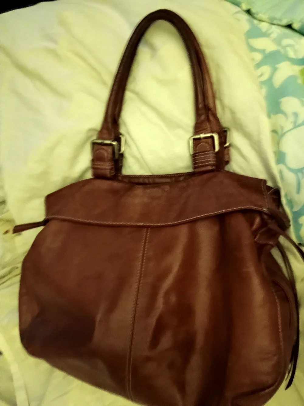 SUNDANCE BROWN ITALIAN LEATHER HANDBAG!! BEAUTIFUL! DISTRESSED